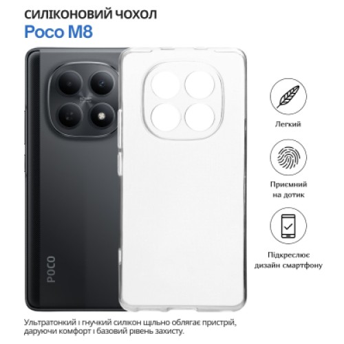 Чехол для мобильного телефона BeCover Poco M8 Transparancy (715056) Чехол для мобильного телефона BeCover Poco M8 Transparancy (715056)
