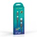 Дата кабель USB-C + USB-A to Lightning + Micro 5P + USB-C 1.0m 2.4-3A black Grand-X (PX-41B)