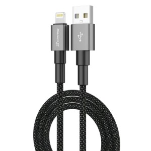 Дата кабель USB 2.0 AM to Lightning 1.0m 2.4A black Grand-X (PL-08B)