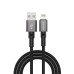 Дата кабель USB 2.0 AM to Lightning 1.0m 2.4A black Grand-X (PL-08B)