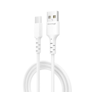 Дата кабель USB 2.0 AM to USB-C 1.0m 3A white Grand-X (PC-05W)