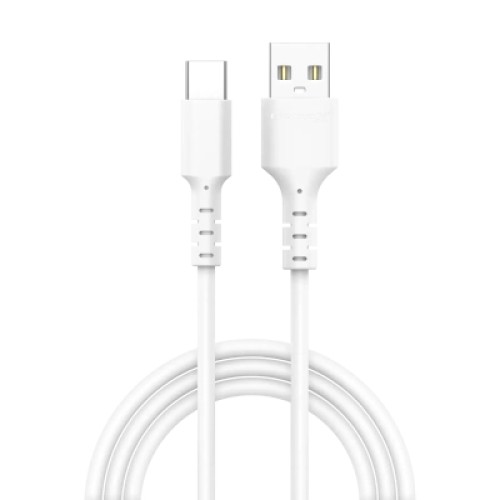 Дата кабель USB 2.0 AM to USB-C 1.0m 3A white Grand-X (PC-05W)