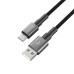 Дата кабель USB 2.0 AM to USB-C 1.0m 3A nylon black Grand-X (PC-08B)