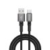 Дата кабель USB 2.0 AM to USB-C 1.0m 3A nylon black Grand-X (PC-08B)