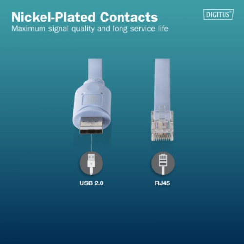 Дата кабель USB AM to RJ45 Ethernet 1.8m FT232RNL black Digitus (DA-70173) Дата кабель USB AM to RJ45 Ethernet 1.8m FT232RNL black Digitus (DA-70173)