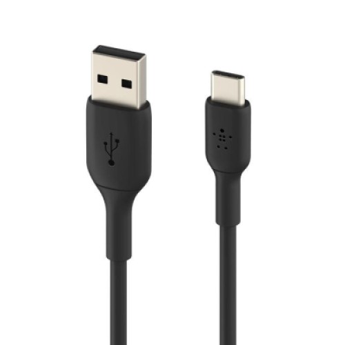 Дата кабель USB 2.0 AM to USB-C 0.15m 15W PVC black Belkin (CAB001BT0MBK)
