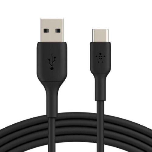 Дата кабель USB 2.0 AM to USB-C 0.15m 15W PVC black Belkin (CAB001BT0MBK)