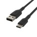 Дата кабель USB 2.0 AM to USB-C 0.15m 15W PVC black Belkin (CAB001BT0MBK)