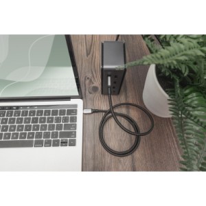 Дата кабель USB-C to USB-C 1.0m USB 4.0 black Digitus (DB-300443-010-S)