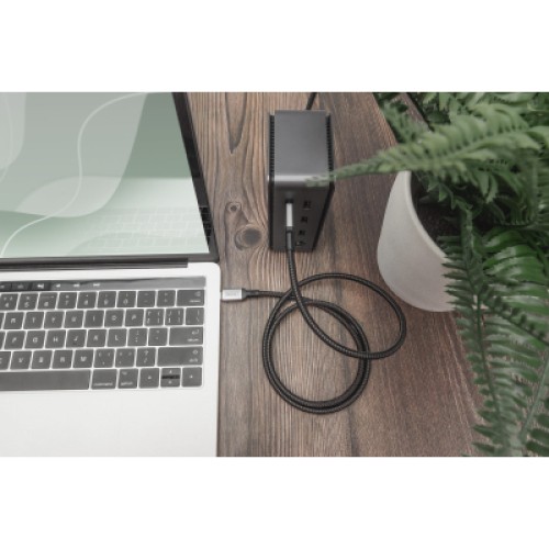 Дата кабель USB-C to USB-C 3.0m USB 4.0 black Digitus (DB-300443-030-S)