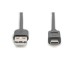 Дата кабель USB 2.0 AM to USB-C 3.0m black Digitus (AK-300148-030-S)