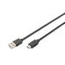 Дата кабель USB 2.0 AM to USB-C 3.0m black Digitus (AK-300148-030-S)