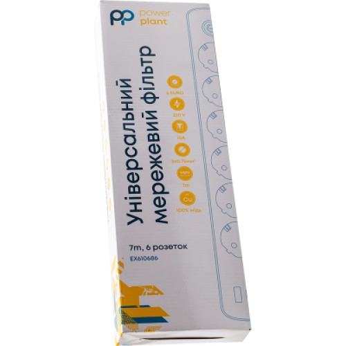 Сетевой фильтр питания PowerPlant 7м, 6 розеток,USB, Type-C (YS-N6086/7c) (EX610686) Сетевой фильтр питания PowerPlant 7м, 6 розеток,USB, Type-C (YS-N6086/7c) (EX610686)