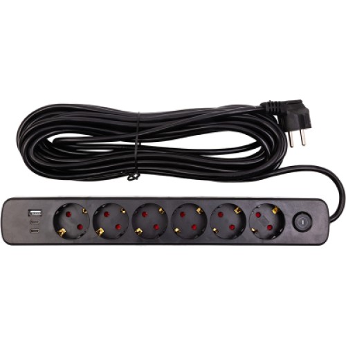 Сетевой фильтр питания PowerPlant 10м, 6 розеток,USB, Type-C (YS-N6086/10c) (EX610693) Сетевой фильтр питания PowerPlant 10м, 6 розеток,USB, Type-C (YS-N6086/10c) (EX610693)