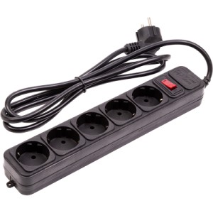 Сетевой фильтр питания PowerPlant 1.8м, 5 розеток (JY-1056/1.8) (EX610709)