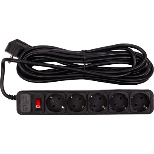 Сетевой фильтр питания PowerPlant 7м, 5 розеток (JY-1056/7) (EX610730)