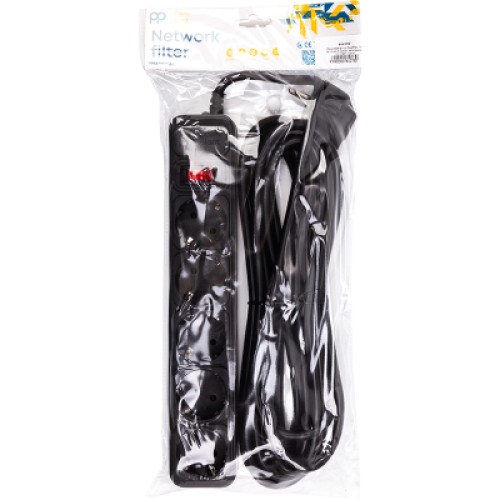 Сетевой фильтр питания PowerPlant 7м, 5 розеток (JY-1056/7) (EX610730)