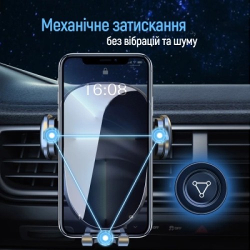 Универсальный автодержатель ColorWay Grip Holder Black (CW-CHMH20-BK) Универсальный автодержатель ColorWay Grip Holder Black (CW-CHMH20-BK)