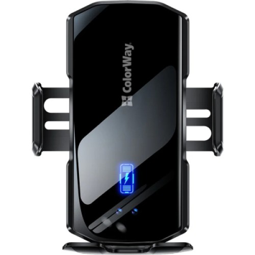 Универсальный автодержатель ColorWay FlameGrip, автозажим, Wireless Charger 15W Black (CW-CHAW070Q-BK) Универсальный автодержатель ColorWay FlameGrip, автозажим, Wireless Charger 15W Black (CW-CHAW070Q-BK)