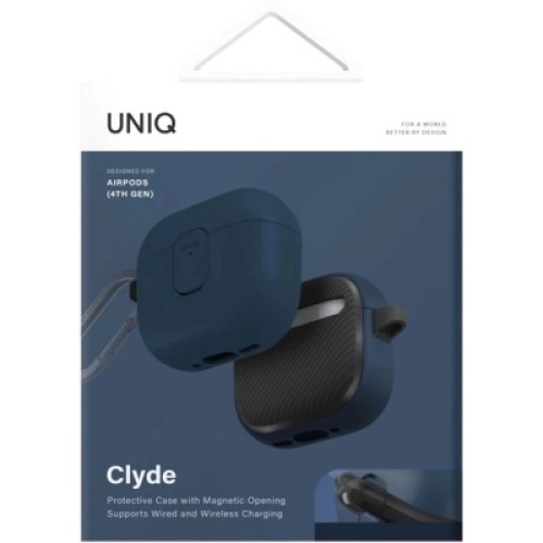 Чехол для наушников Uniq Clyde для AirPods 4 Lock Case Blue (8886463693209) Чехол для наушников Uniq Clyde для AirPods 4 Lock Case Blue (8886463693209)