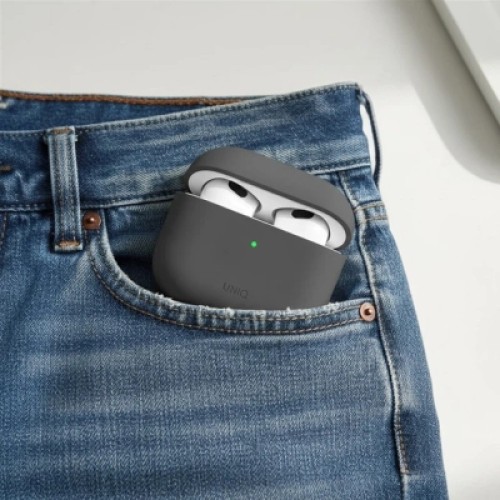 Чехол для наушников Uniq Lino AirPods 4 Silicone Ash Grey (8886463691373) Чехол для наушников Uniq Lino AirPods 4 Silicone Ash Grey (8886463691373)