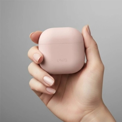Чехол для наушников Uniq Lino AirPods 4 Silicone Pink Blush (8886463691380)