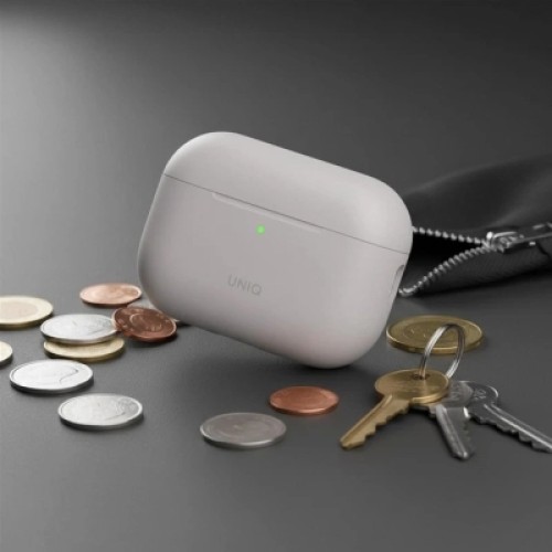 Чехол для наушников Uniq Lino для AirPods Pro 3 gen Silicone Grey (8886463696866)