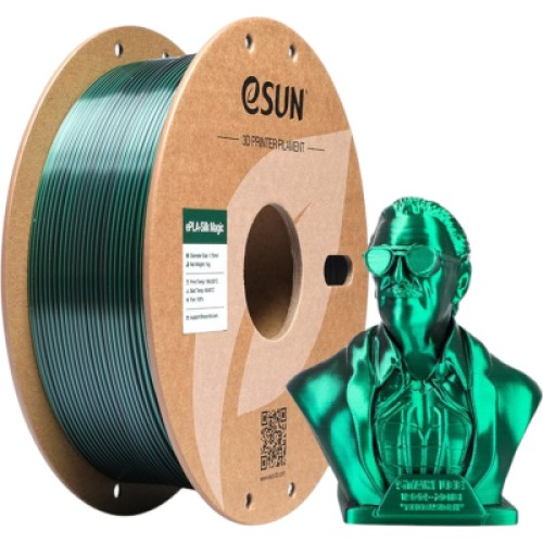 Пластик для 3D-принтера eSUN ePLA-Silk Magic 1кг, 1.75мм, Black Green (EPLA-SILKMAGIC-P175BG1)