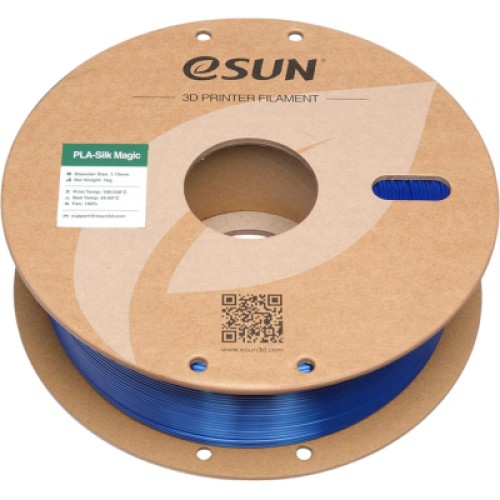 Пластик для 3D-принтера eSUN ePLA-Silk Magic 1кг, 1.75мм, Blue Silver (EPLA-SILKMAGIC-P175US1)