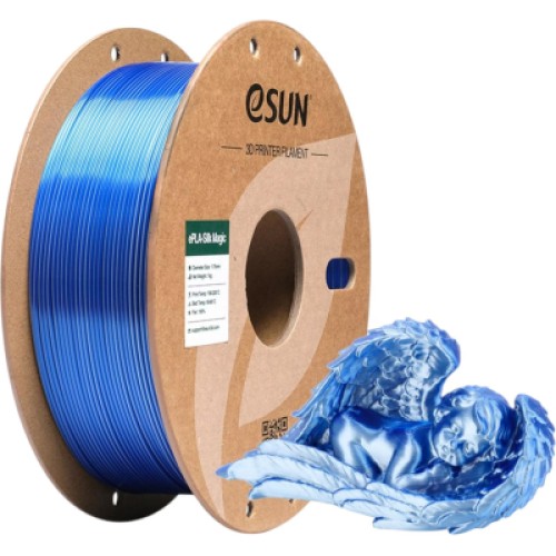 Пластик для 3D-принтера eSUN ePLA-Silk Magic 1кг, 1.75мм, Blue Silver (EPLA-SILKMAGIC-P175US1)
