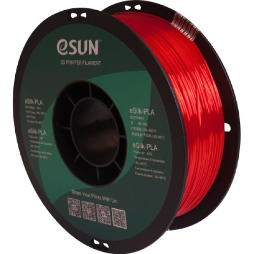 Пластик для 3D-принтера eSUN ePLA-Silk 1,75mm 1kg RED (EPLA-SILK-P175R1)