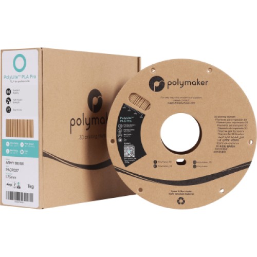 Пластик для 3D-принтера Polymaker PLA POLYLITE PRO 1,75mm 1kg ARMY BEIGE (PA07027)