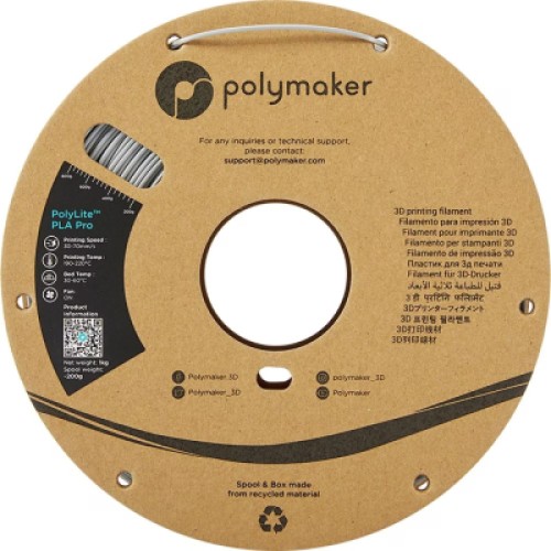 Пластик для 3D-принтера Polymaker PLA POLYLITE PRO 1,75mm 1kg GREY (PA07003)