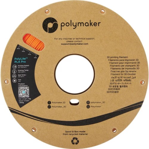Пластик для 3D-принтера Polymaker PLA POLYLITE PRO 1,75mm 1kg ORANGE (PA07010)