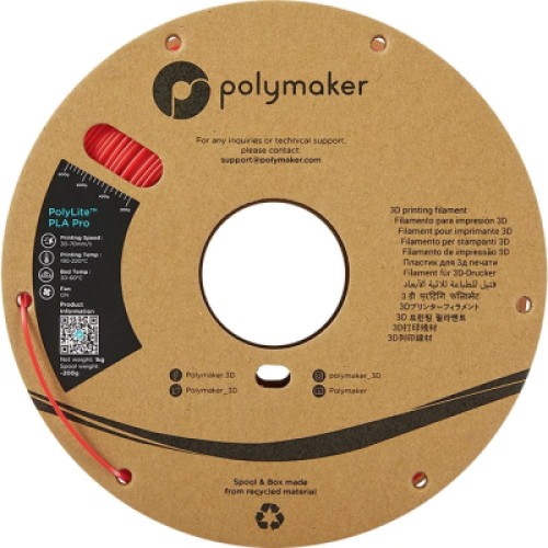 Пластик для 3D-принтера Polymaker PLA POLYLITE PRO 1,75mm 1kg RED (PA07004)