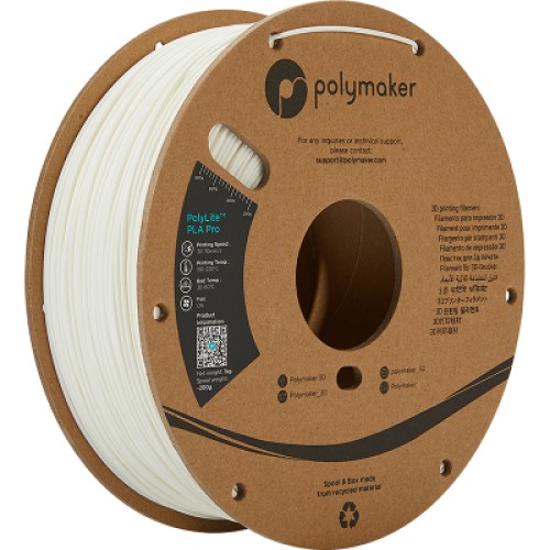 Пластик для 3D-принтера Polymaker PLA POLYLITE PRO 1,75mm 1kg WHITE (PA07002)
