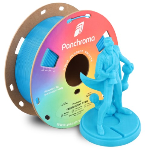 Пластик для 3D-принтера Polymaker PLA PANCHROMA TRANSLUCENT 1,75mm 1kg CYAN (CA02001)