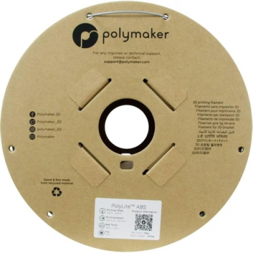 Пластик для 3D-принтера Polymaker ABS POLYLITE 1,75mm 3kg GREY (PE01024)