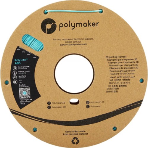 Пластик для 3D-принтера Polymaker ABS POLYLITE 1,75mm 1kg TEAL (PE01010)