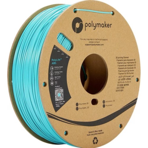 Пластик для 3D-принтера Polymaker ABS POLYLITE 1,75mm 1kg TEAL (PE01010)