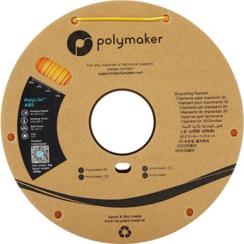 Пластик для 3D-принтера Polymaker ABS POLYLITE 1,75mm 1kg YELLOW (PE01006)