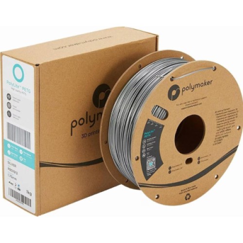 Пластик для 3D-принтера Polymaker PETG POLYLITE 1,75mm 1kg SILVER (PB01012)