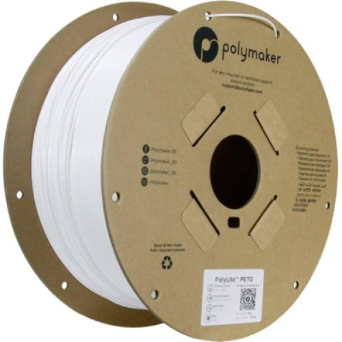 Пластик для 3D-принтера Polymaker PETG POLYLITE 1,75mm 3kg WHITE (PB01052)
