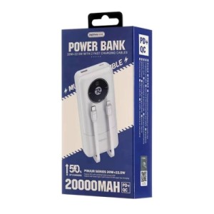 Батарея универсальная Remax 20000mAh, 22.5W, Black (RPP-38 / 45364 / White)