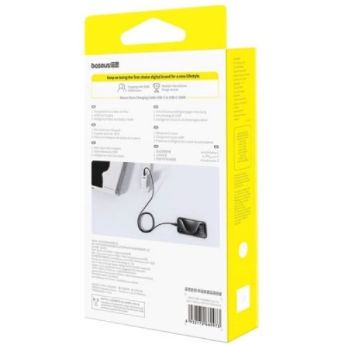 Дата кабель USB-C to USB-C 2.0m 100W Dura Series black red Baseus (P10377803U01-03)