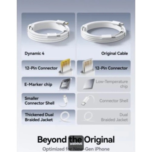 Дата кабель USB-C to USB-C 1.0m 100W 5A Dynamic 4 black Baseus (P10381400111-00)