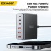 Зарядное устройство Essager 3xUSB-C + 3xUSB-A 85W GaN black (EZC85W-SXB0G-Z)