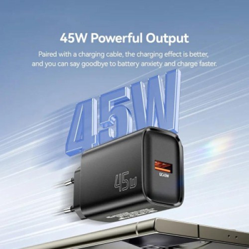 Зарядное устройство Essager USB-A QC3.0 45W black (ECT45W-RPB01-Z)