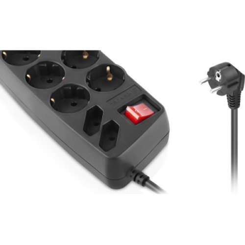 Сетевой фильтр питания REAL-EL RS-Protect 505, 3m, black (EL122300045) Сетевой фильтр питания REAL-EL RS-Protect 505, 3m, black (EL122300045)