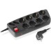 Сетевой фильтр питания REAL-EL RS-Protect 505, 5m, black (EL122300046)